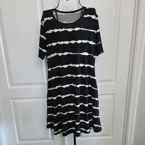 Black and White Striped Dress